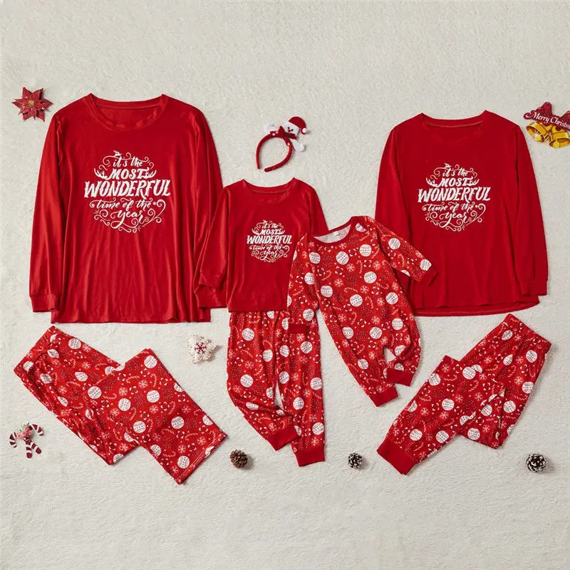

Mother Daughter Father Kids Baby Christmas Pajamas Family Matching Nightwear Family Pyjamas Mommy And Me Sleepwear Clothes C0656