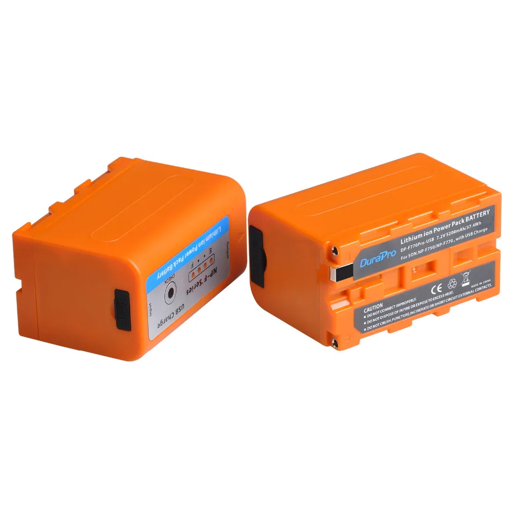 5200 мАч NP-F750 NP-F770 Аккумулятор для камеры с usb зарядным портом со светодиодный индикатор питания для sony NP F970 F960 F550 F570 QM91D
