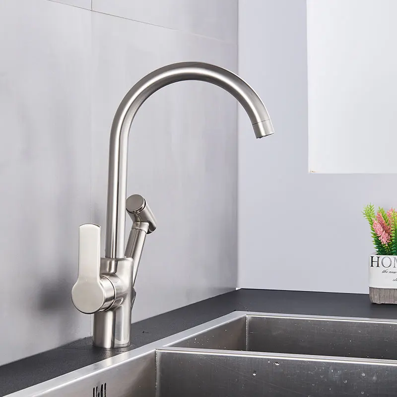 Blacked Finished Kitchen sink Faucet Pull Out Sprayer Kitchen Tap Mixer Faucet Deck Mounted Faucets Rotatable