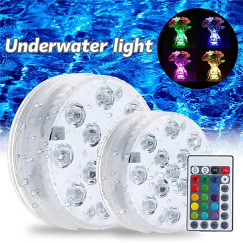 

13 Led Remote Controlled RGB Submersible Light Battery Operated Underwater Night Lamp Outdoor Vase Bowl Garden Party Decoration