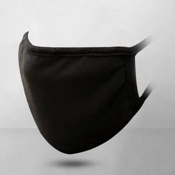

Unisex Black Mouth Mask Washable Cotton Anti Dust Protective Reusable 3 Layers