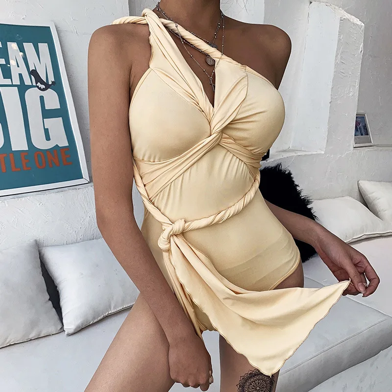 

Sexy One-piece Bodysuits Women Vest Stylish Deep V Neck Slim All-match Undershirt Overalls FYFLY61