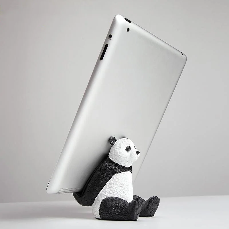 

Panda Polar Bear Tablet Desktop Holder Stand Resin Crafts Phone Bracket QTY 1