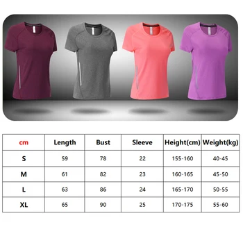 2020 T Shirt Running Woman Quick Dry Fitness Slim Short Sleeves Breathable Gym Nylon Sportswear