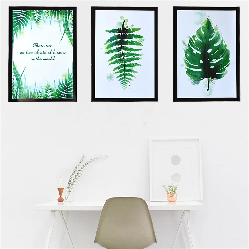 

Tropical Green Plants Wall Stick Flamingo Unicorn Art Sticker Kid's Bedroom Living Room Environmental Protection Mural Decor