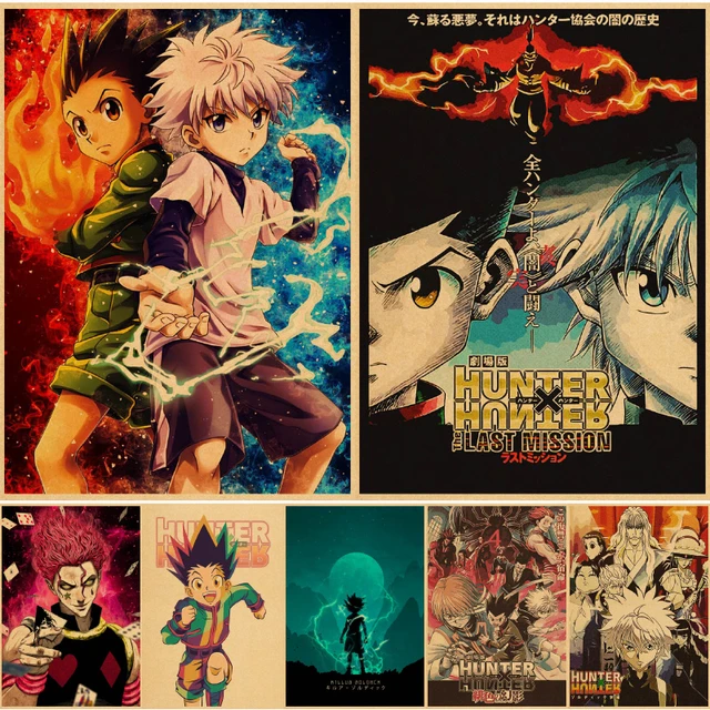 Clássico japonês Anime Hunter x Hunter Poster, pintura vintage