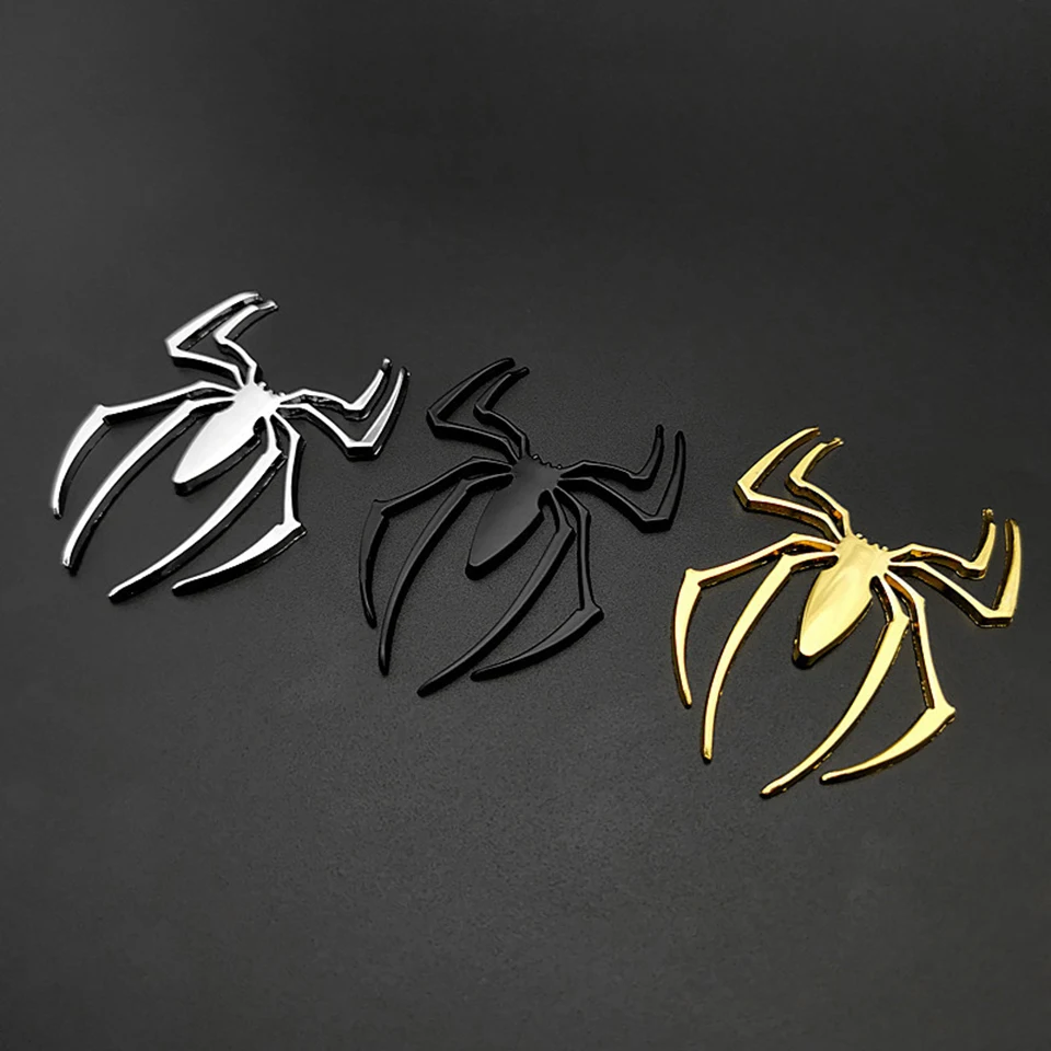 

3D Metal Spider Car Decor Tank Decal Sticker Automobile SUV Logo Gold,Black,Silver MYCT-58