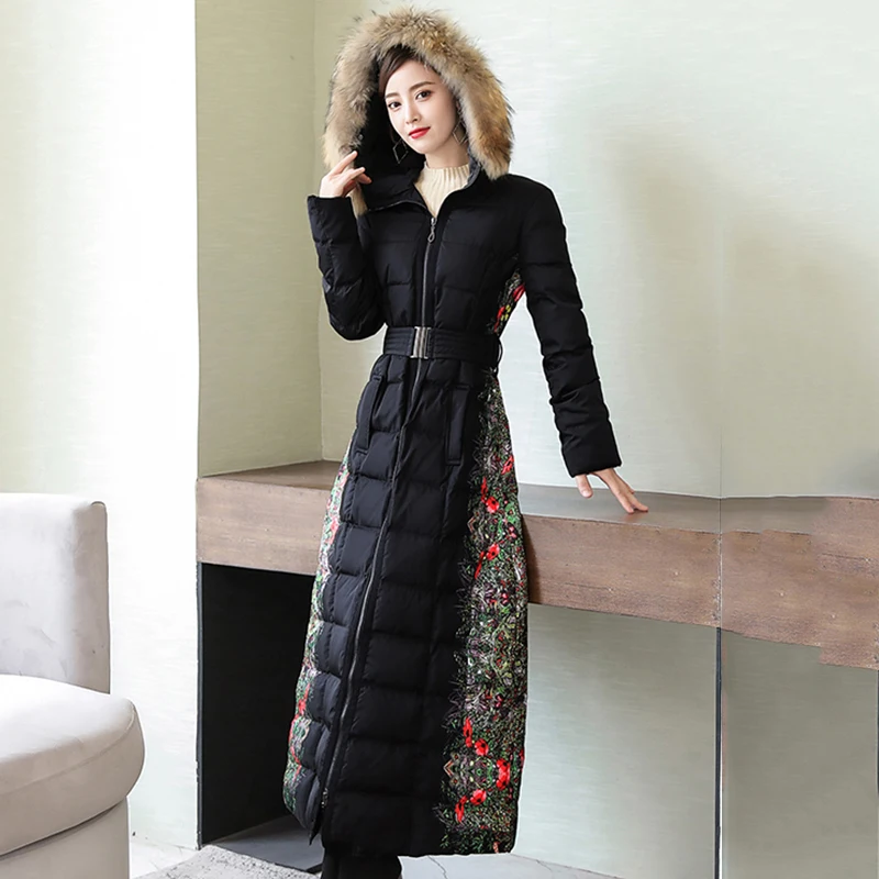 Новая зимняя повседневная теплая пуховая женская куртка с капюшоном и принтом, парка, верхняя одежда, женские парки, Женская хлопковая куртка KO421 - Цвет: Photo Color