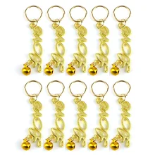 10 шт./партия, золотые плетеные украшения, листья, форма звезды, круглые кольца, металлическая коса, головной убор, подвески, волосы, плетеные украшения, кольца, шпилька