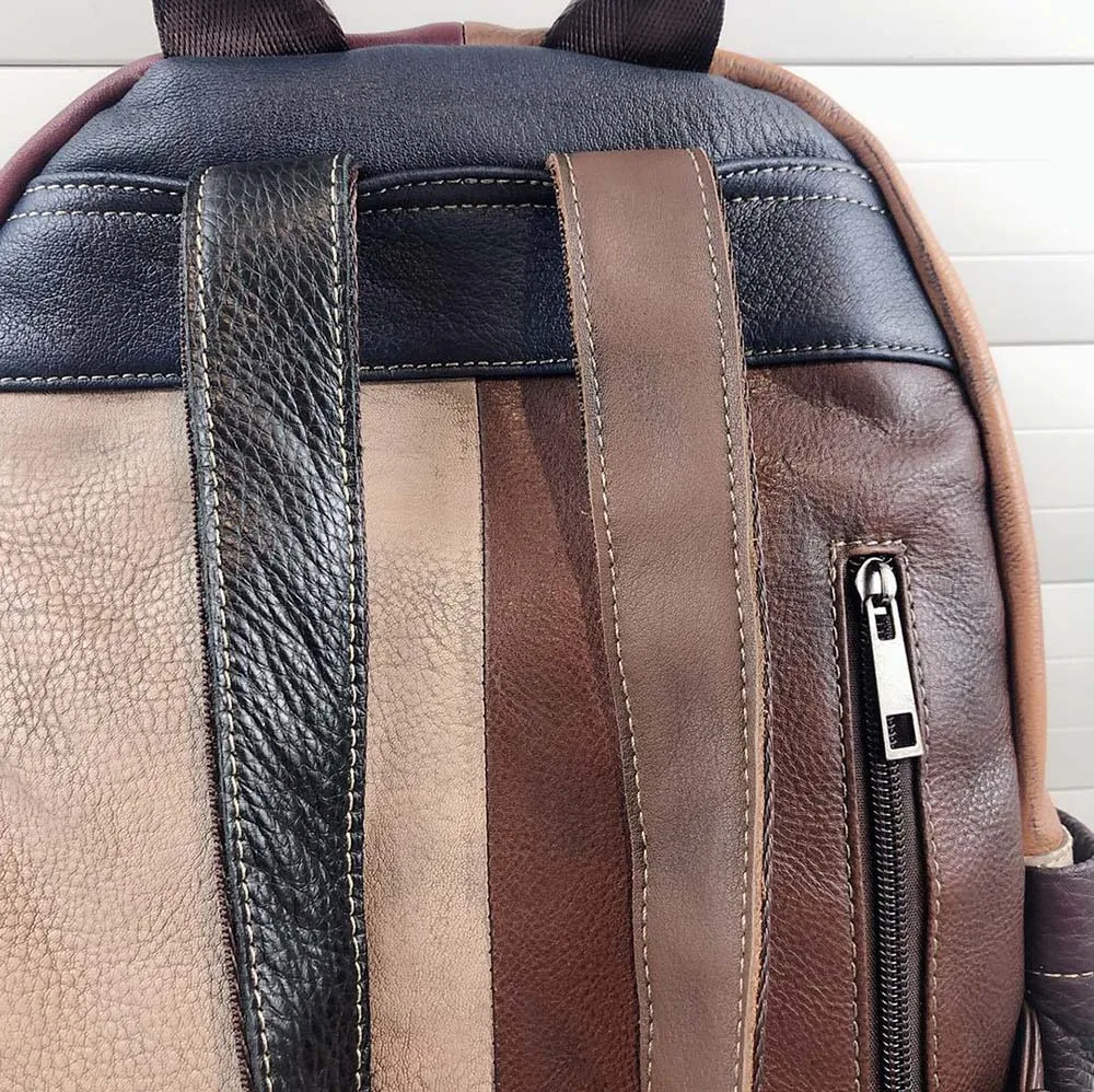 Lukegear рюкзак из натуральной кожи классический уличный женский рюкзак Разноцветные сумки в стиле панк высокое качество
