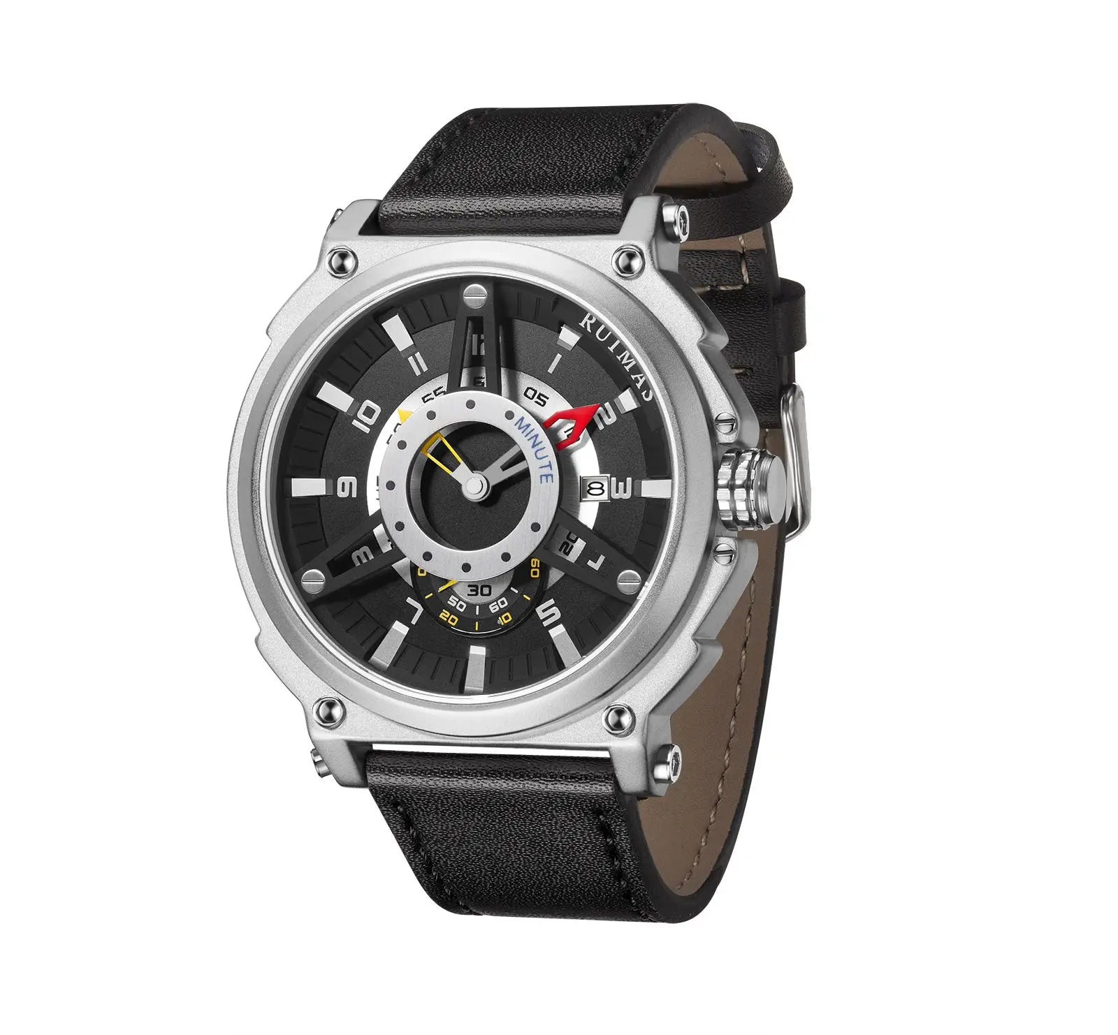 

Men Watch RUIMAS Brand Luxury Quartz Watch Calendar Wristwatch Analog Waterproof Leather Strap Mens Gifts Relojes Para Hombre