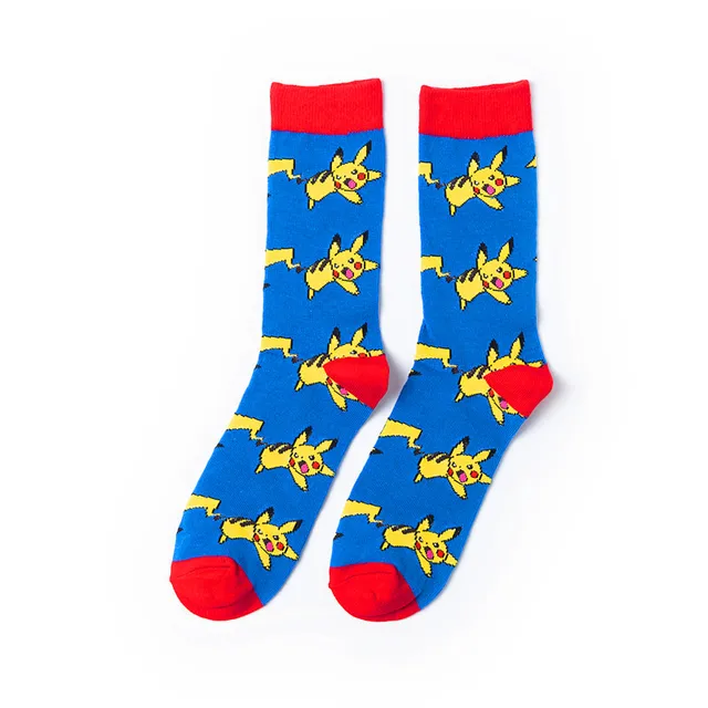 Cute Pokemon Pikachu Figure Cotton Socks Pokemon Squirtle Charmander Bulbasaur Anime Cosplay Men Women Ankle Cotton Socks 2