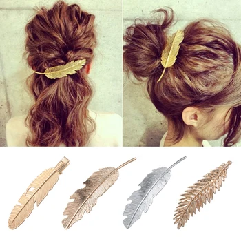 

Fashion Geometric Metal Leaf Shape Hairclip Pearl Starfish Hairpins Feather Barrettes Hair Styling Tool Hair Jewelry Accessories