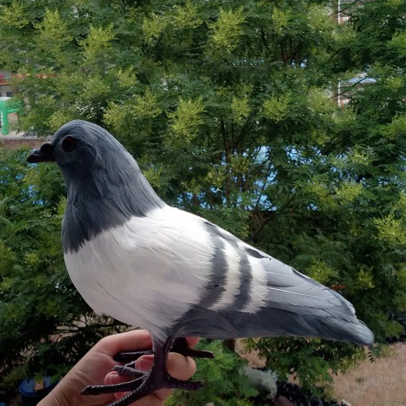 

1:1 Lifelike Plush Stuffed Animal Model Figurine Decor Kids Toy Gifts - Pigeon