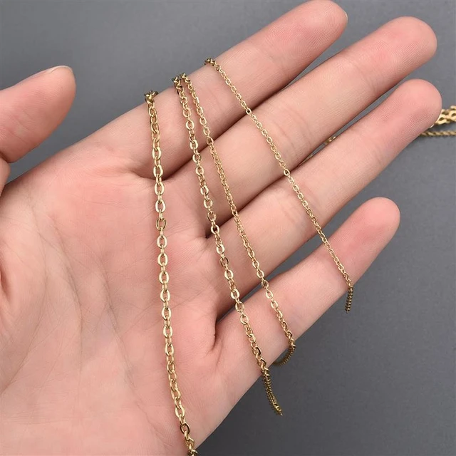 10meters/roll Stainless Steel Chains 2/3/5mm Gold Necklace Chains For  Bracelet Extension Chain DIY Jewelry Components No Fade