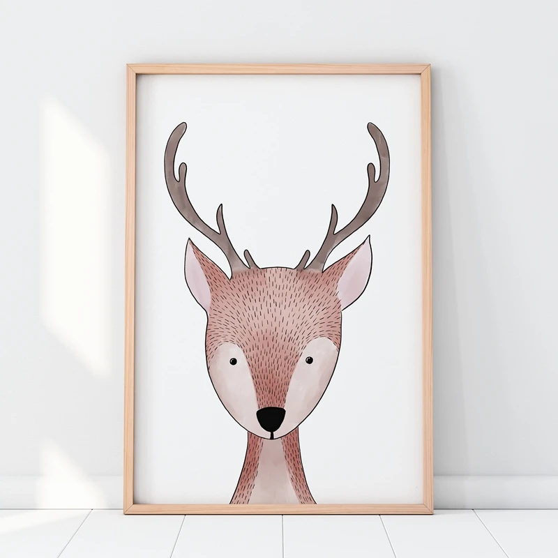 Woodland Inspirational Canvas Poster Kids Room Decoration