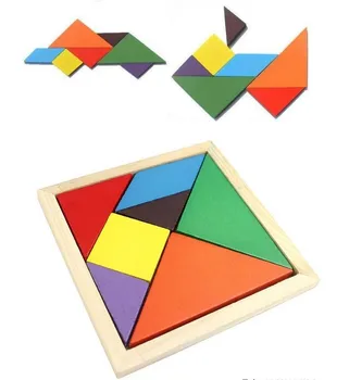 

Children Mental Development Tangram Wooden Jigsaw Puzzle Educational Toys for Kids