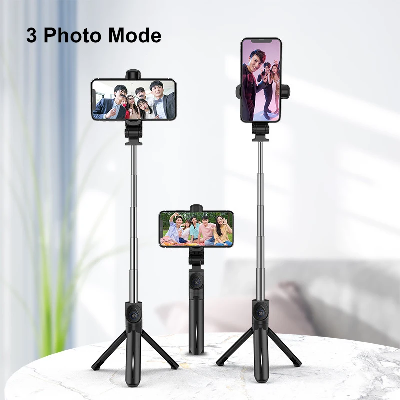 Wireless bluetooth Remote Selfie Stick Photography Retractable Selfie