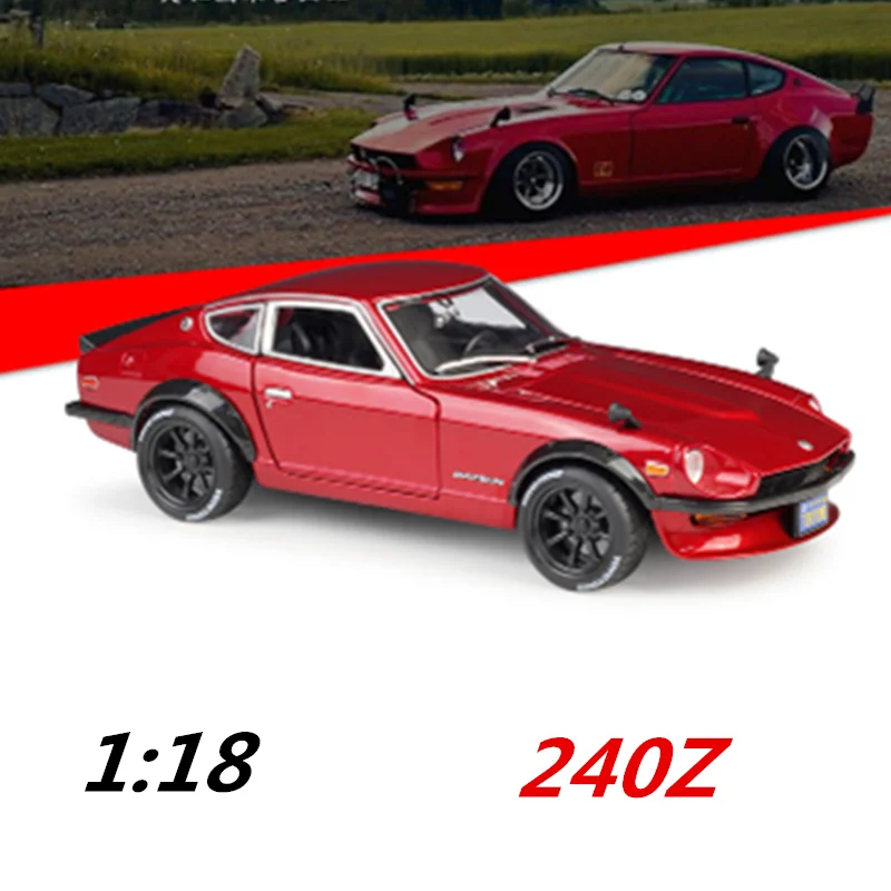 Коллекция 1:18 Масштаб 29 см 1971 240Z супер спортивная модель автомобиля литой под давлением Сплав Классический дисплей спортивного автомобиля для детей и взрослых