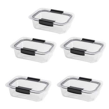

Leak-Proof Food Storage Set 1.3 Cup Pet Container with Lid Dishwasher, Transparent
