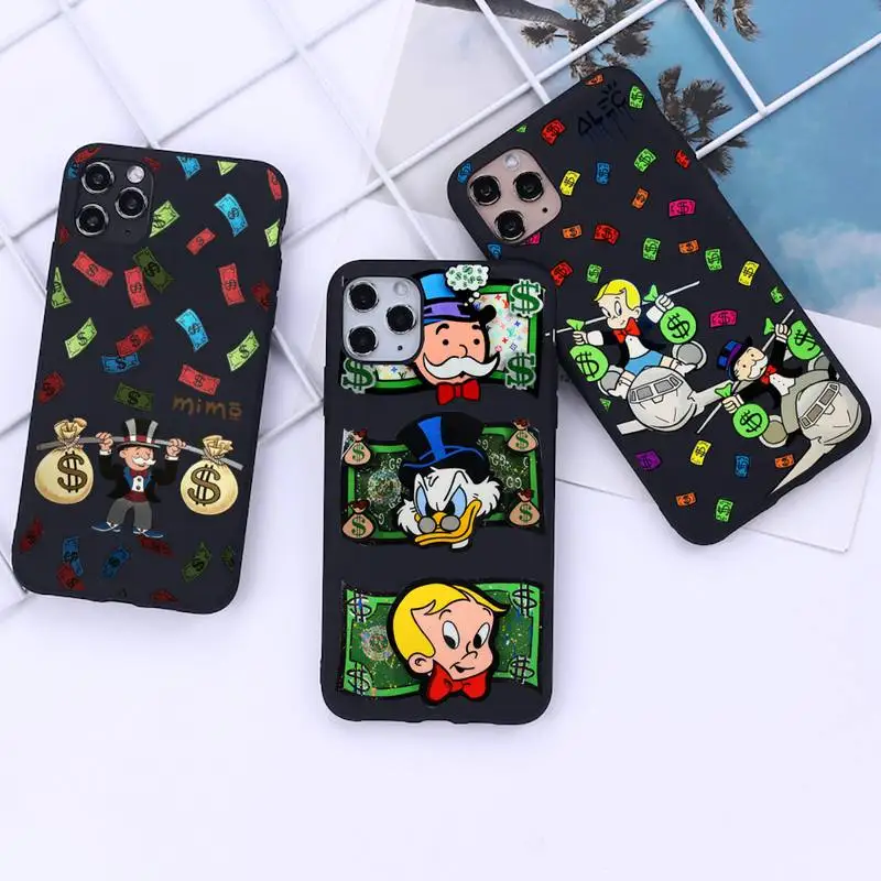 Мультипликационный чехол для телефона Dollae Richie Rich Alec с монополами iphone 13 12 11 Pro Mini XS