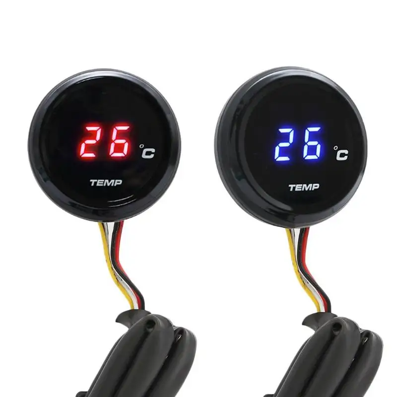 

Motorcycle Water Temp Thermometer Digital Display Gauge Meter DC 12 V Plastic New Pattern Ultrathin Sensor Adapter