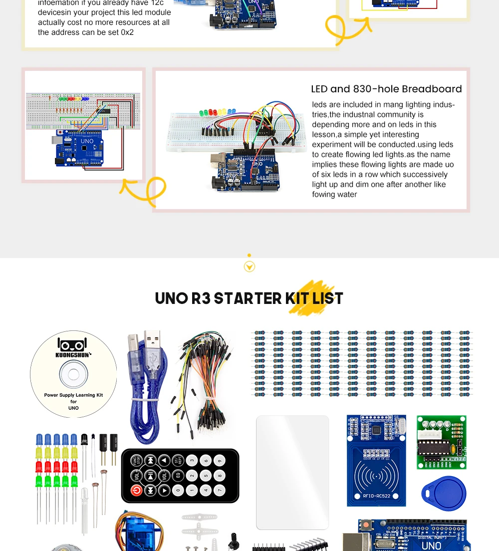 Супер стартовый набор для Arduino UNO R3 с компакт-диском обучающий Электронный Набор DIY с обучающим паровым набором детский подарок
