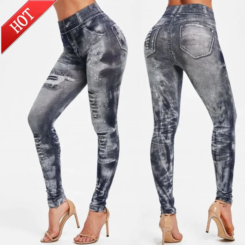 Distressed Look Jeggings Distressed Look Jeggings