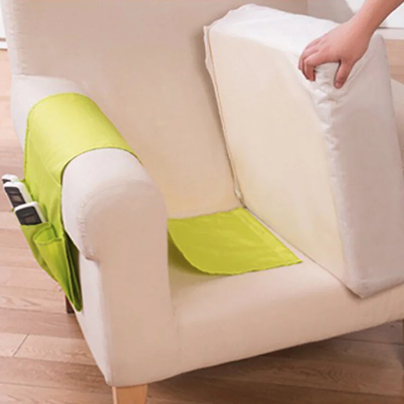 

Sofa TV Remote Control Storage Bag Organizer Holder 4 Pockets Chair Arm Rest Couch Mobile Phones Magazine Dormitory Storage Bag