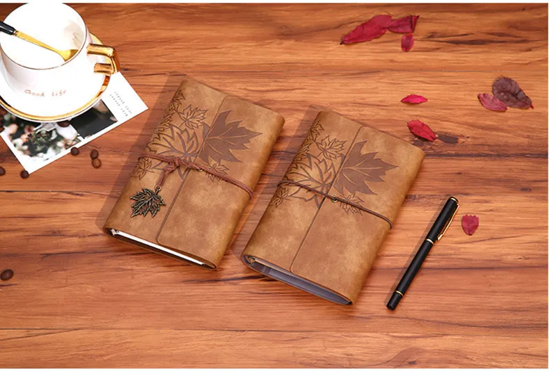 Vintage PU Leather Notebook A5 A6 A7 Sizes Journal Sketchbook 
