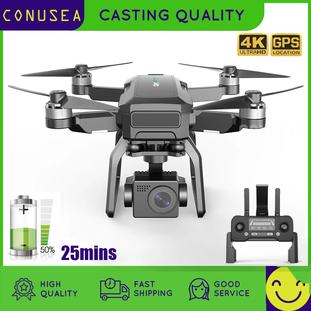 

F7 4K PRO RC Drone 4k profesional GPS 5G WIFI Quadcopter with Camera 3 Aixs Gimbal Anti Shake Brushless Aerial Photography Dron