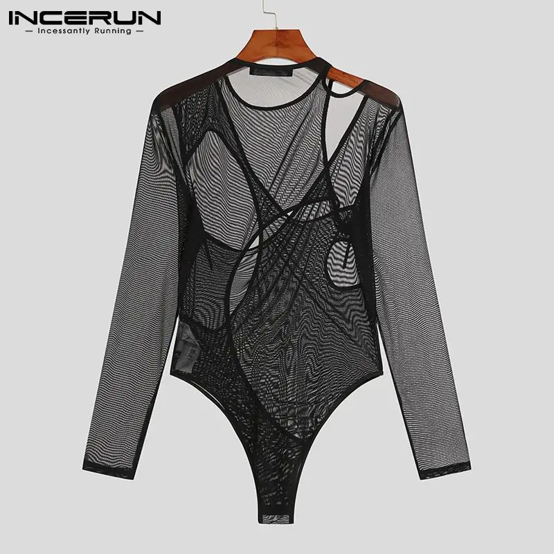 Men Bodysuits Men Jumpsuits Men Lingerie Mesh Bodysuits for Men S-5XL