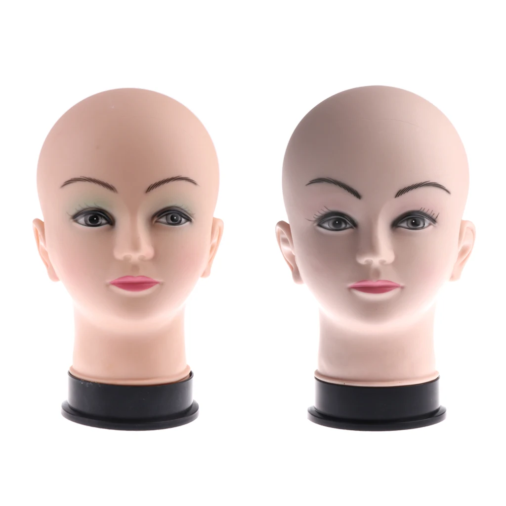 Bald Mannequin Head Female Professional Cosmetology for Wig Making, Display Wigs, Eyeglasses, Hairs 28cm/11