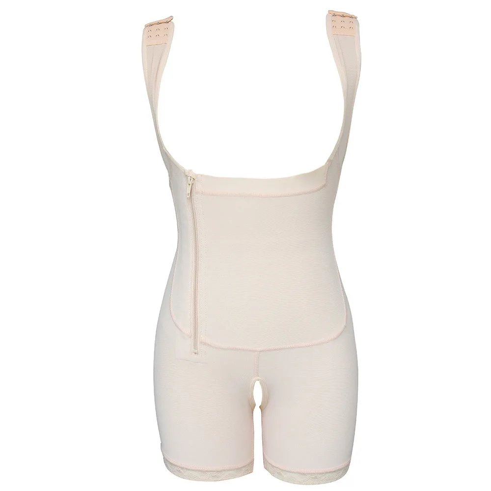 Power Body Shaper with Thighs Slimmer and Side Zippers