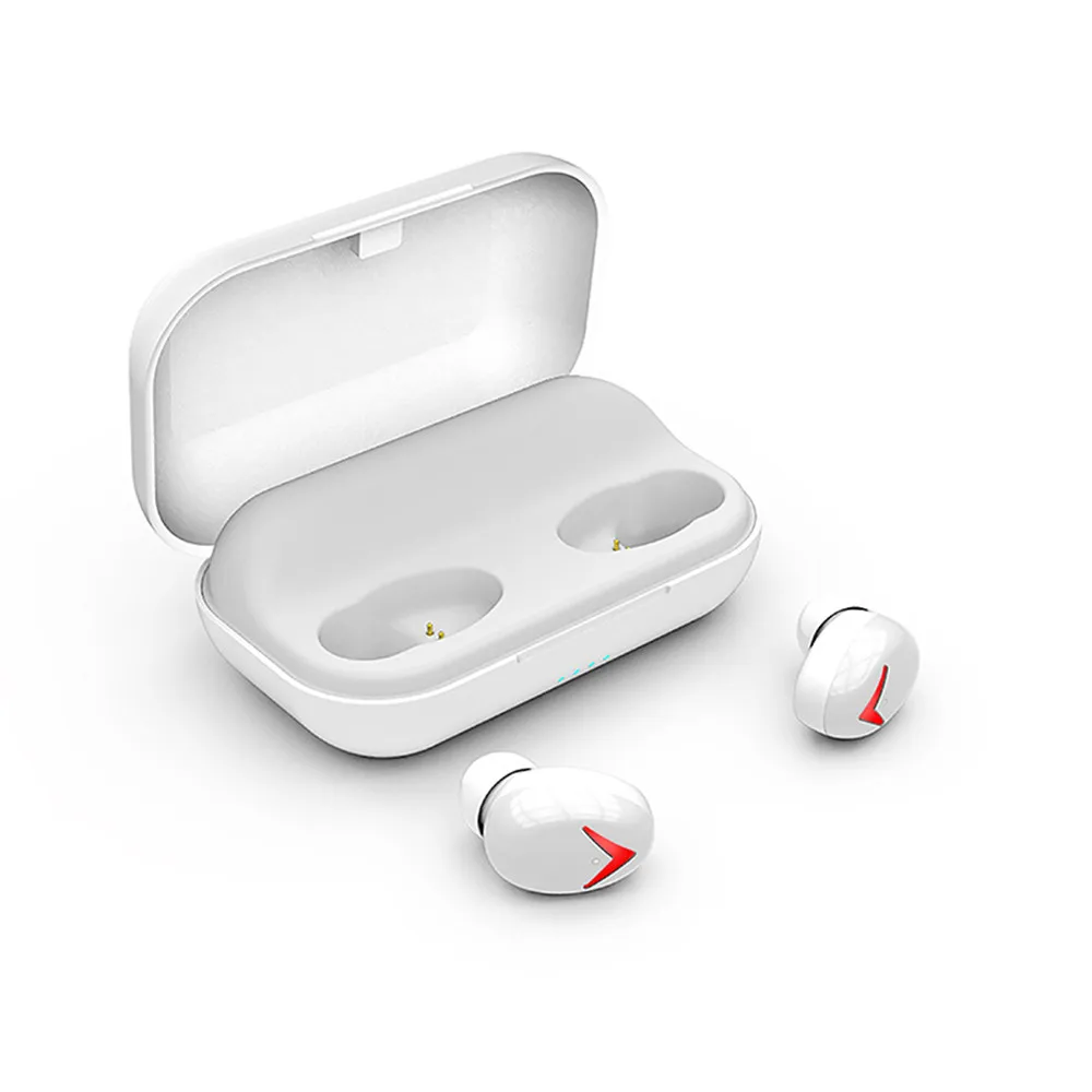 TWS наушники Bluetooth 5,0, беспроводная гарнитура IPX7, водонепроницаемые, Hi-Fi, басы, стерео наушники с шумоподавлением для iPhone, samsung, HUAWEI - Цвет: White
