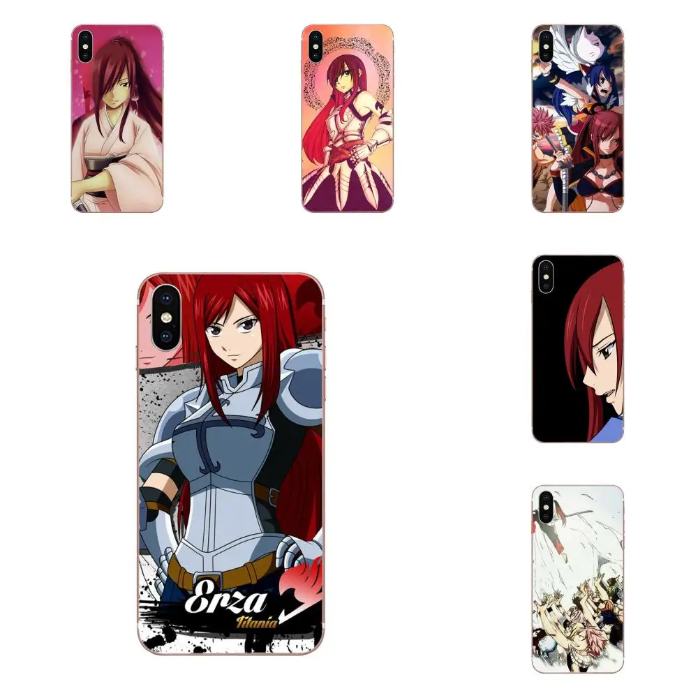 

High Quality Multi Colors Anime Cartoon Firy Tail Erza For Apple iPhone 4 4S 5 5C 5S SE 6 6S 7 8 Plus X XS Max XR