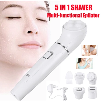 

5 In 1 Multi-functional Epilator Skin Rejuvenation Hair Removal Function Face Massager Prevent Hair Regrowth Smooth Fuzz-free