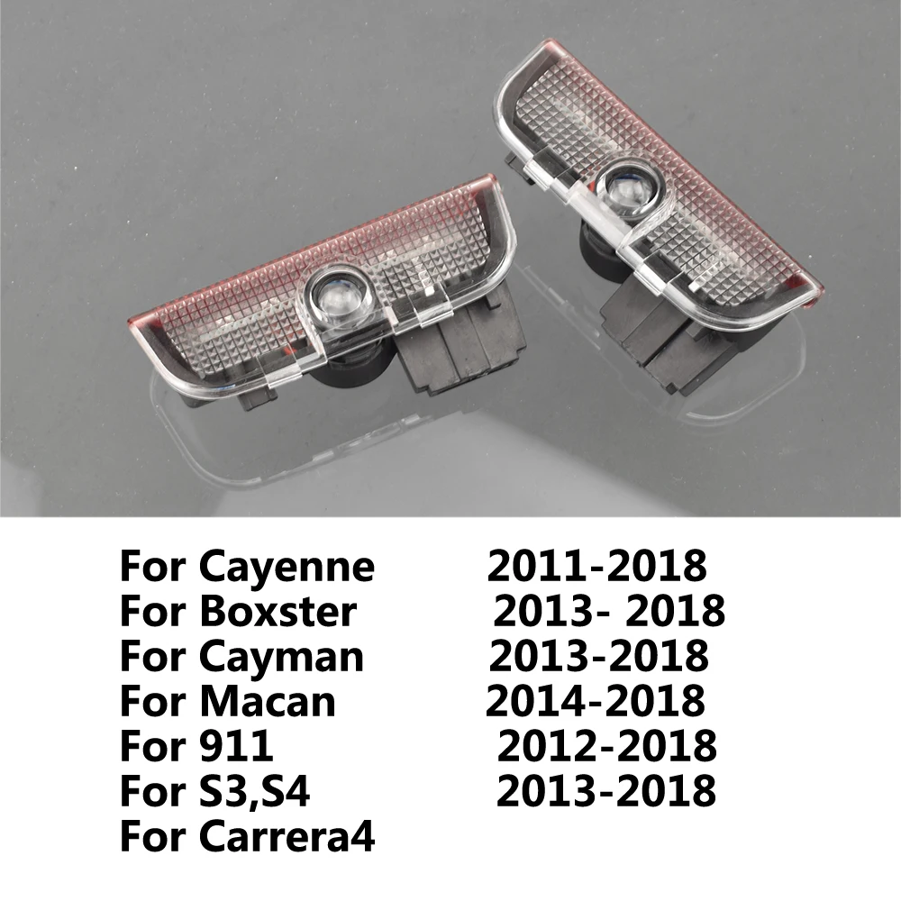 2 шт. для Porsche Panamera Cayenne Boxster Cayman Macan 911 S3 S4 Carrera4 светодиодный лазерный проектор для двери автомобиля с логотипом Ghost Shadow светильник
