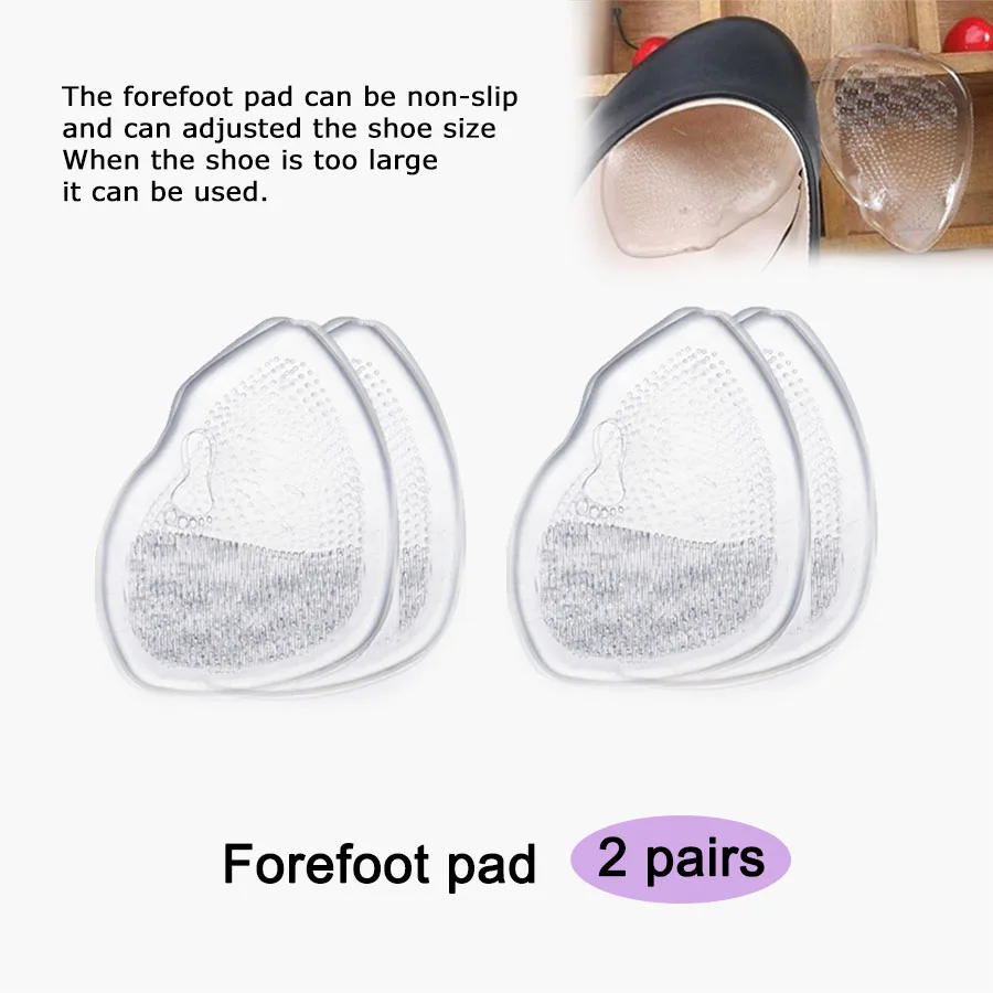 forefoot pad 2Pairs Горячая Распродажа, 2 пары, кожаная ортопедическая стелька для плоской стопы, поддержка свода стопы, 25 мм, ортопедические силиконовые стельки для мужчин и женщин - Цвет: forefoot pad 2Pairs