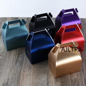 

200pcs/lot Wedding Favors Gifts Small Portable Mousse Box Cake Box Dessert Packing Boxes Festive Party Gift Box CT0248