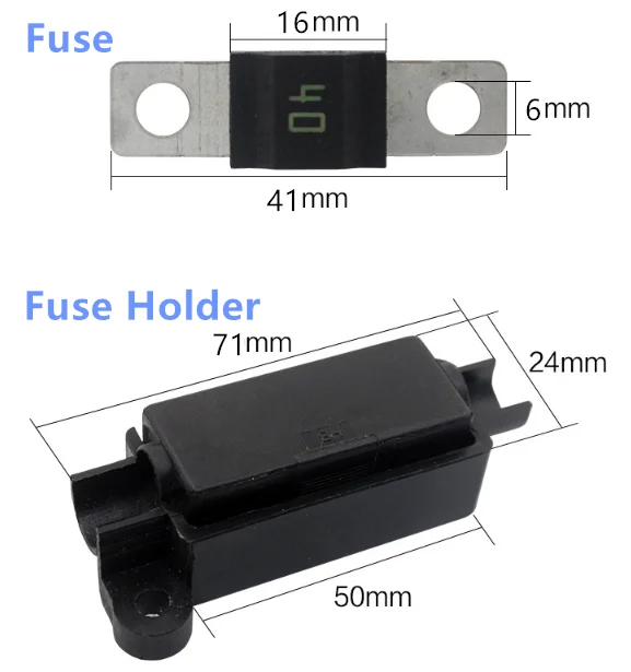 Fuse Holder Fuse Box Holder Screw Type Fuse Inserts Car Insurance Tablets Large Size Fuses Holder 30A 40A 50A 100A 125A 150A 175A 200A