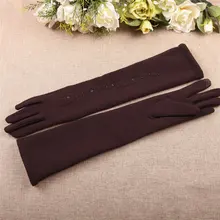 Осенние и зимние новые перчатки корейские женские длинные параграф не вниз бархатные локоть теплые перчатки сенсорный экран BL024N1