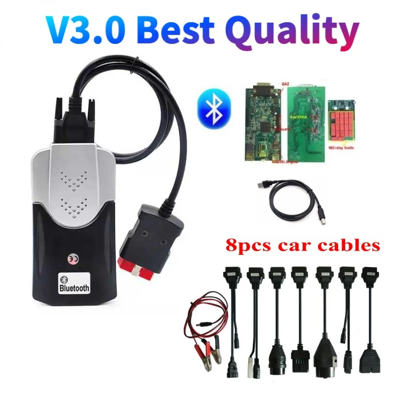 WXKJD heqinYY 2021 Meilleurs V3.0 PCB OBD2 Scanner 2018 .R0 2017.r3 Keygen VD DS150E CDP Bluetooth Fit for Delphis Cars Trucks Diagnostic Outils 2018R0