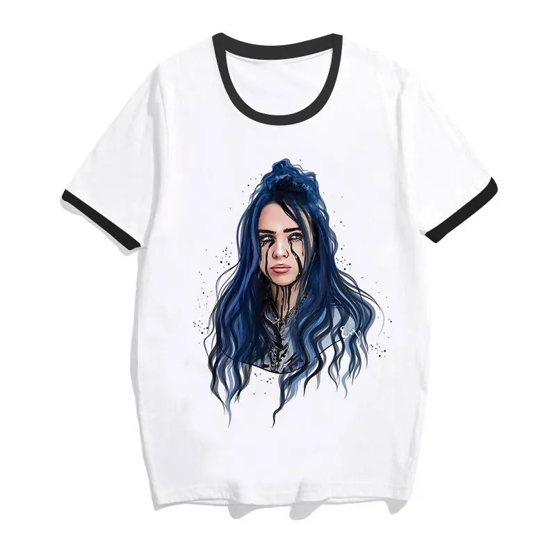 

2019 Hip Hop Billie Eilish T Shirt Casual T-shirt O-Neck Short Sleeves Summer Men Women Tshirt High Quality Tee Shirt Top