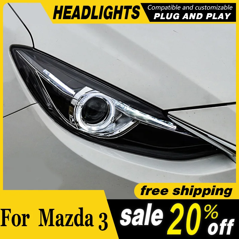 Автомобильные аксессуары для Mazda 3 фары 2017 2018 Новинка Mazda3 Axela светодиодный ные