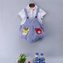 Mikizorayi/Популярная Брендовая детская одежда в японском стиле; летняя одежда из чистого хлопка с вышивкой медведя и оленя для мужчин и женщин