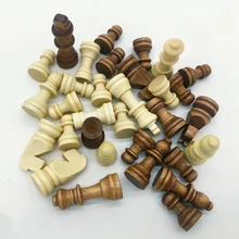 32PCS Wooden International Chess Pieces Set King Height 70mm Chess Game Chessmen For Competition Puzzle Toy Children Gifts