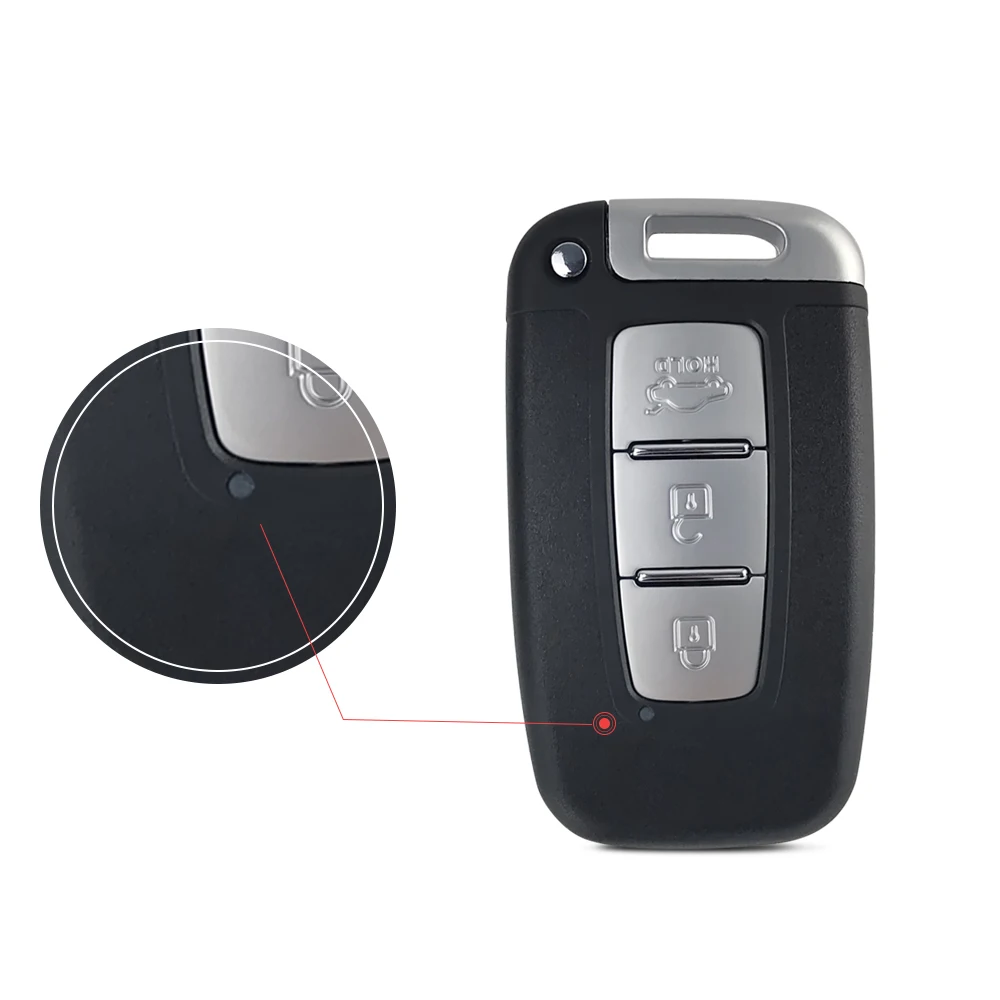 OkeyTech for Hyundai Tucson Santa Fe Ix35 Solaris Accent Getz Coupe Remote Smart Car Key Card with Insert Blade 433Mhz ID46 Chip