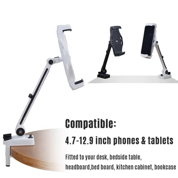 

Adjustable Phone Tablet Holder Aluminum Flexible Tablets Bracket Mount Stand for 4-12.9" iPad Air/Pro 10.5 11 /Nintendo Switch