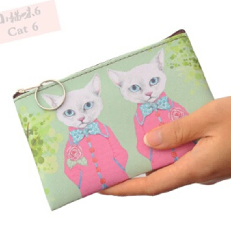 

LKEEP Cartoon Cat Coin Purse Children Kitty Clutch Small Women Coin Wallets Kids Cute Zipper Bag Pouch Holder Change Purses